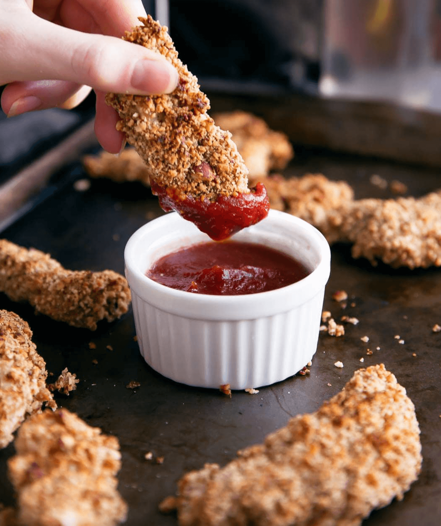 Almond Crusted Baked Chicken Tenders - chicken & turkey recipe by Carolyn Cohen
