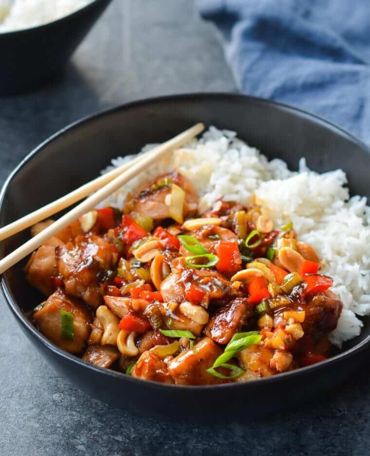 Kung Poa Chicken (Can Be Done with Tofu) - chicken & turkey recipe by Carolyn Cohen