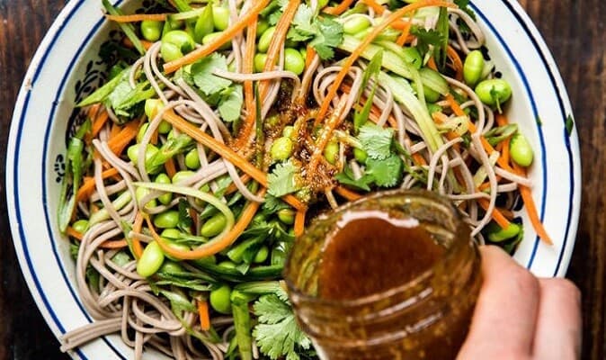 Cold Soba Salad with Sesame Soy Vinaigrette - sides & salads recipe by Carolyn Cohen