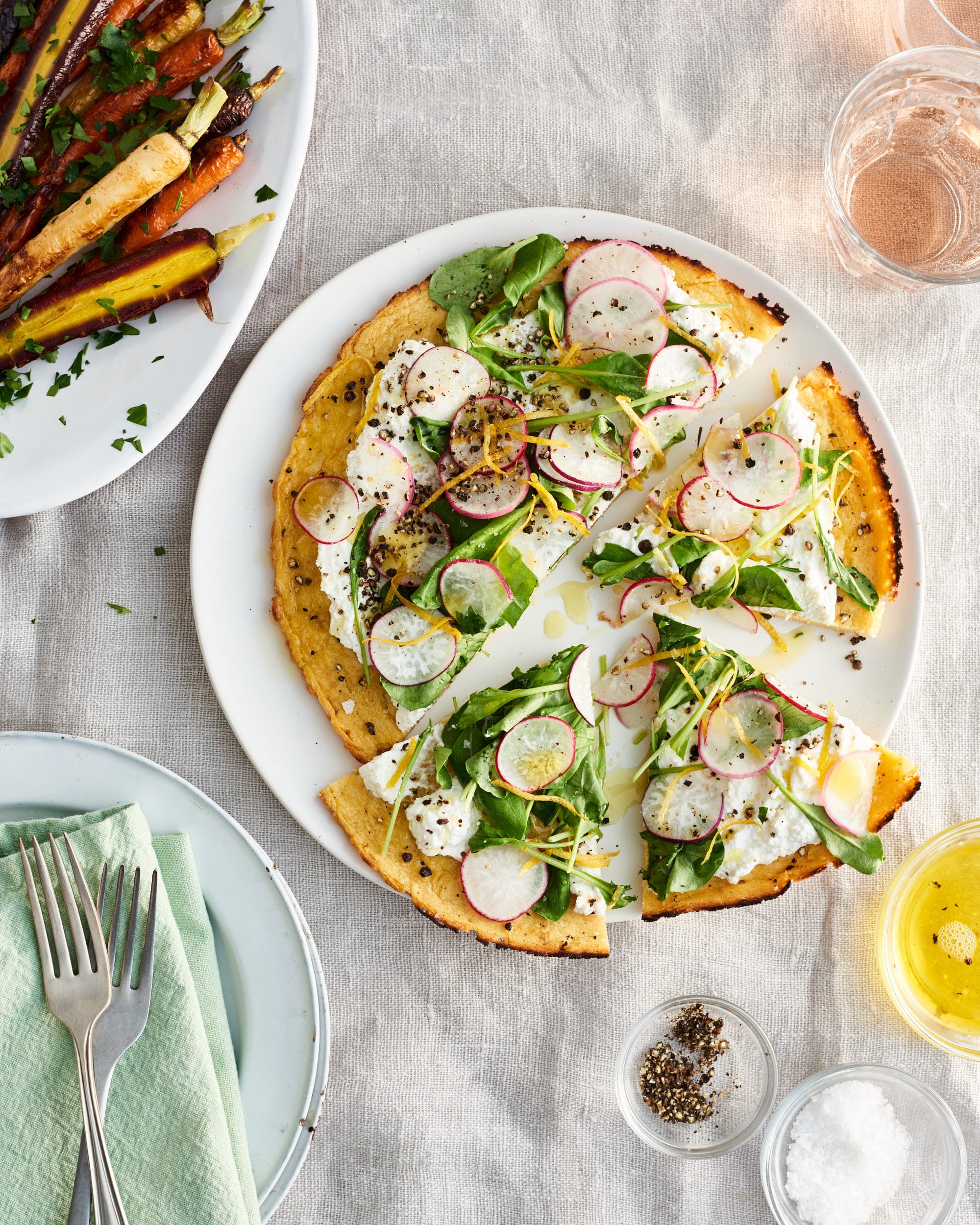 Decadent Brie and Pear Farinata (Socca) Pizza - recipe by Carolyn Cohen