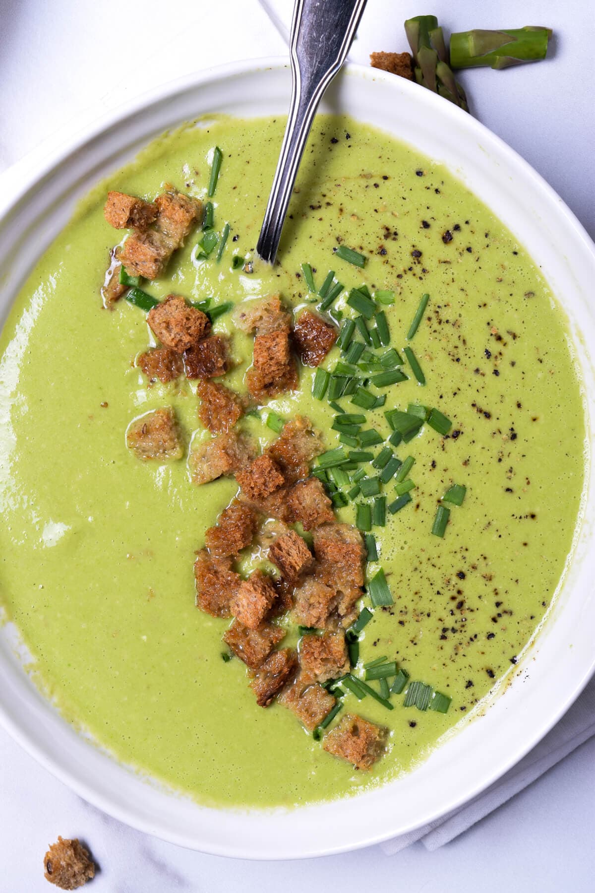 French Lentil Soup with Cheesy Crostini - soup recipe by Carolyn Cohen