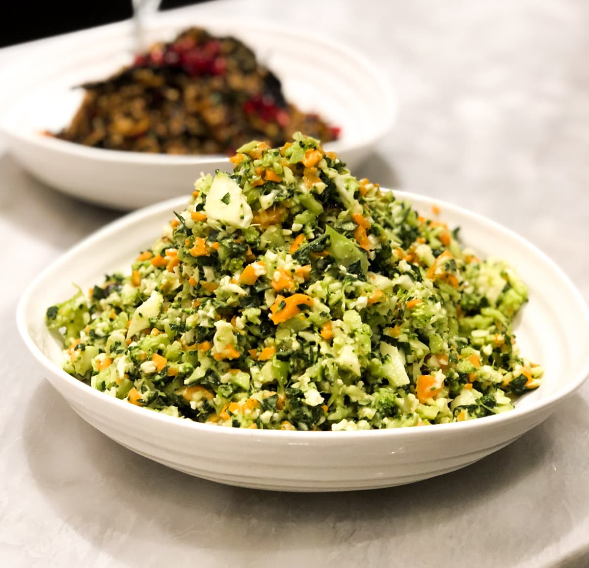 Chopped Broccoli, Kale and Cauliflower Spoon Salad - sides & salads recipe by Carolyn Cohen