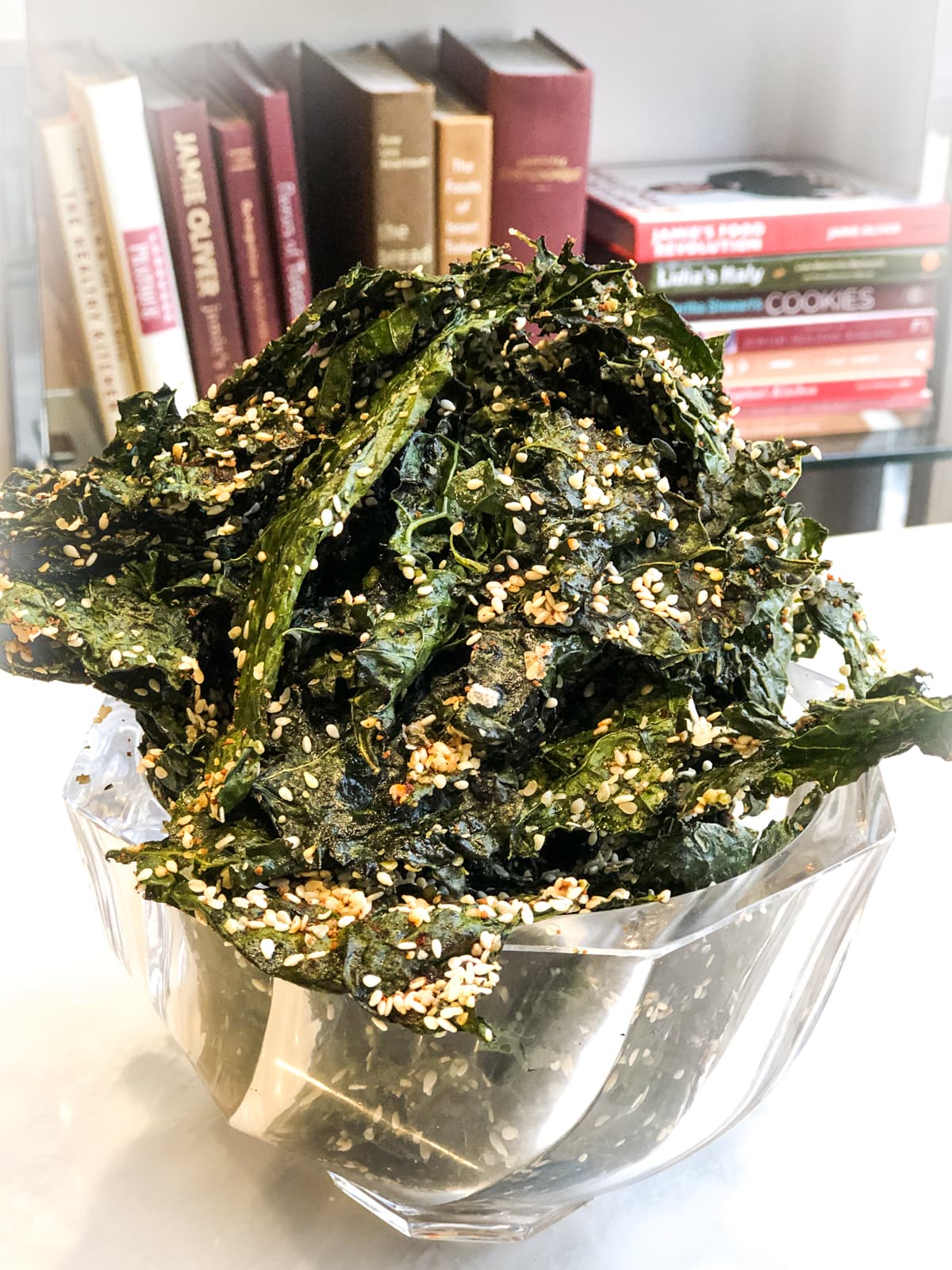 Sweet and Spicy Kale Chips - recipe by Carolyn Cohen