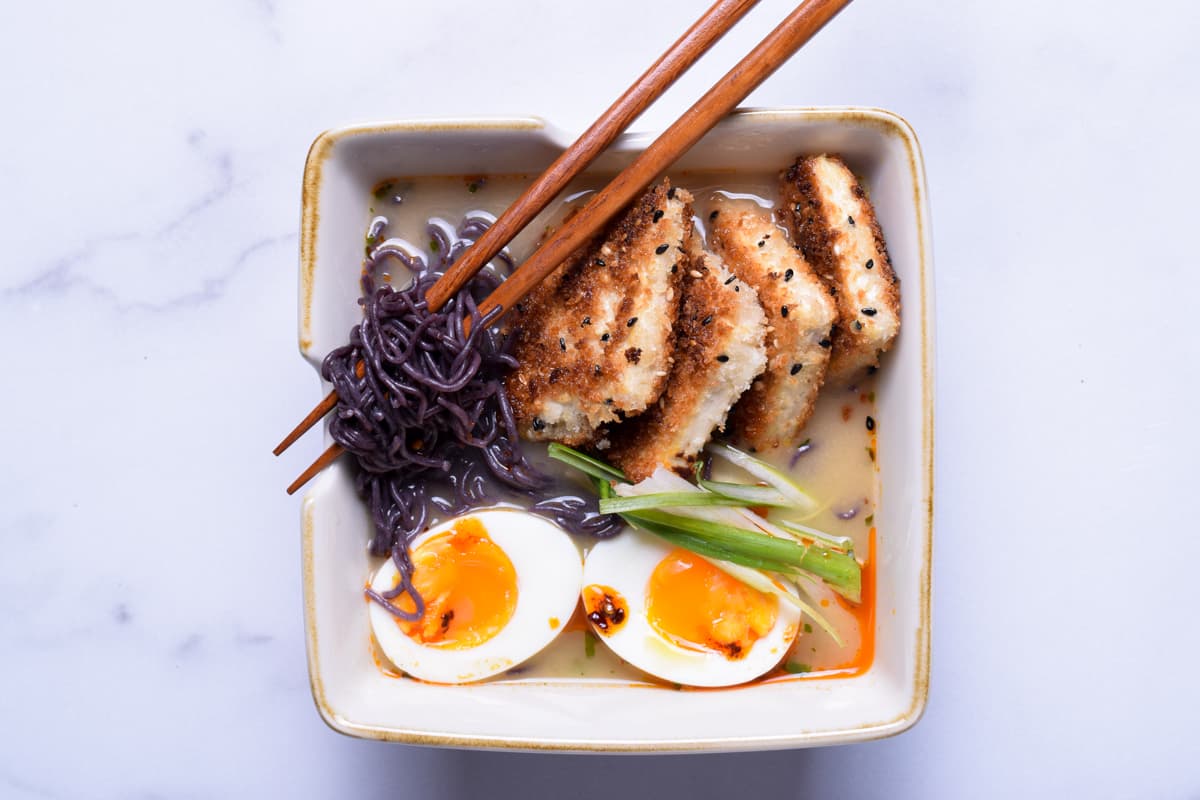 Japchae - Korean Sweet Potato or Glass Noodles - mains recipe by Carolyn Cohen