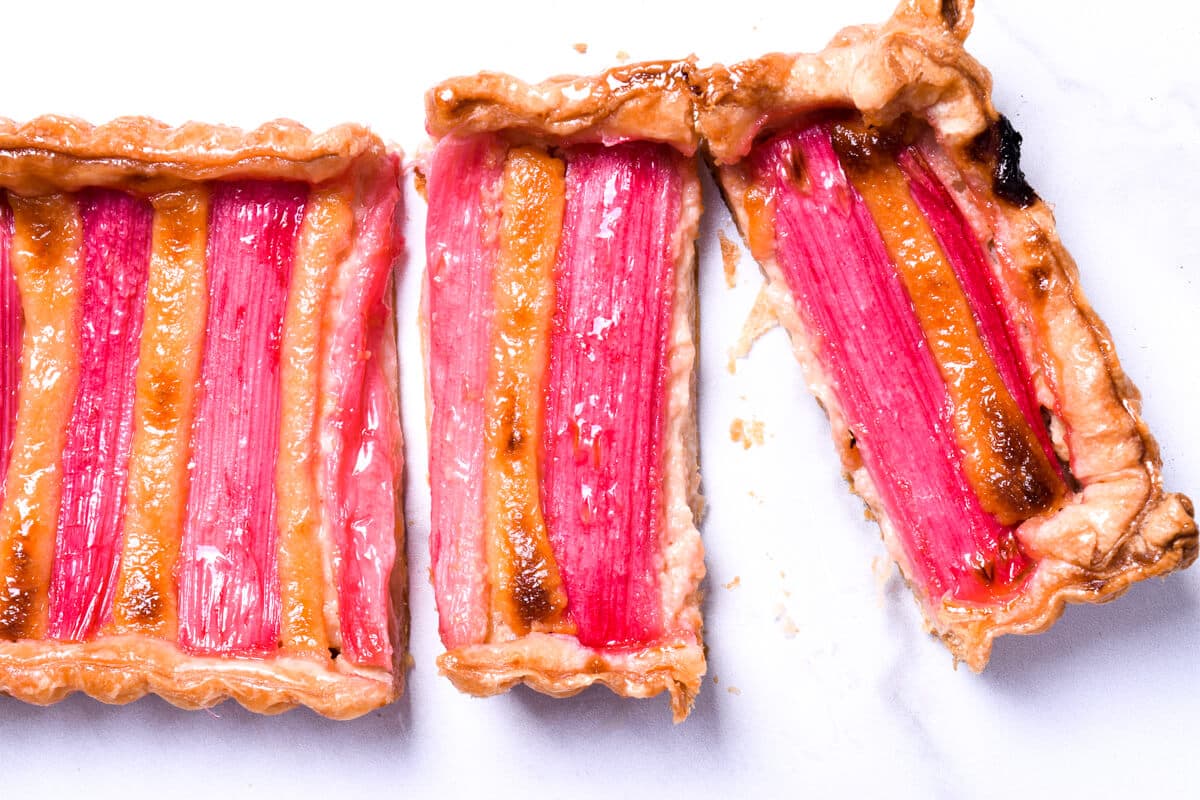 Double Rhubarb Cream Tart - dessert recipe by Carolyn Cohen