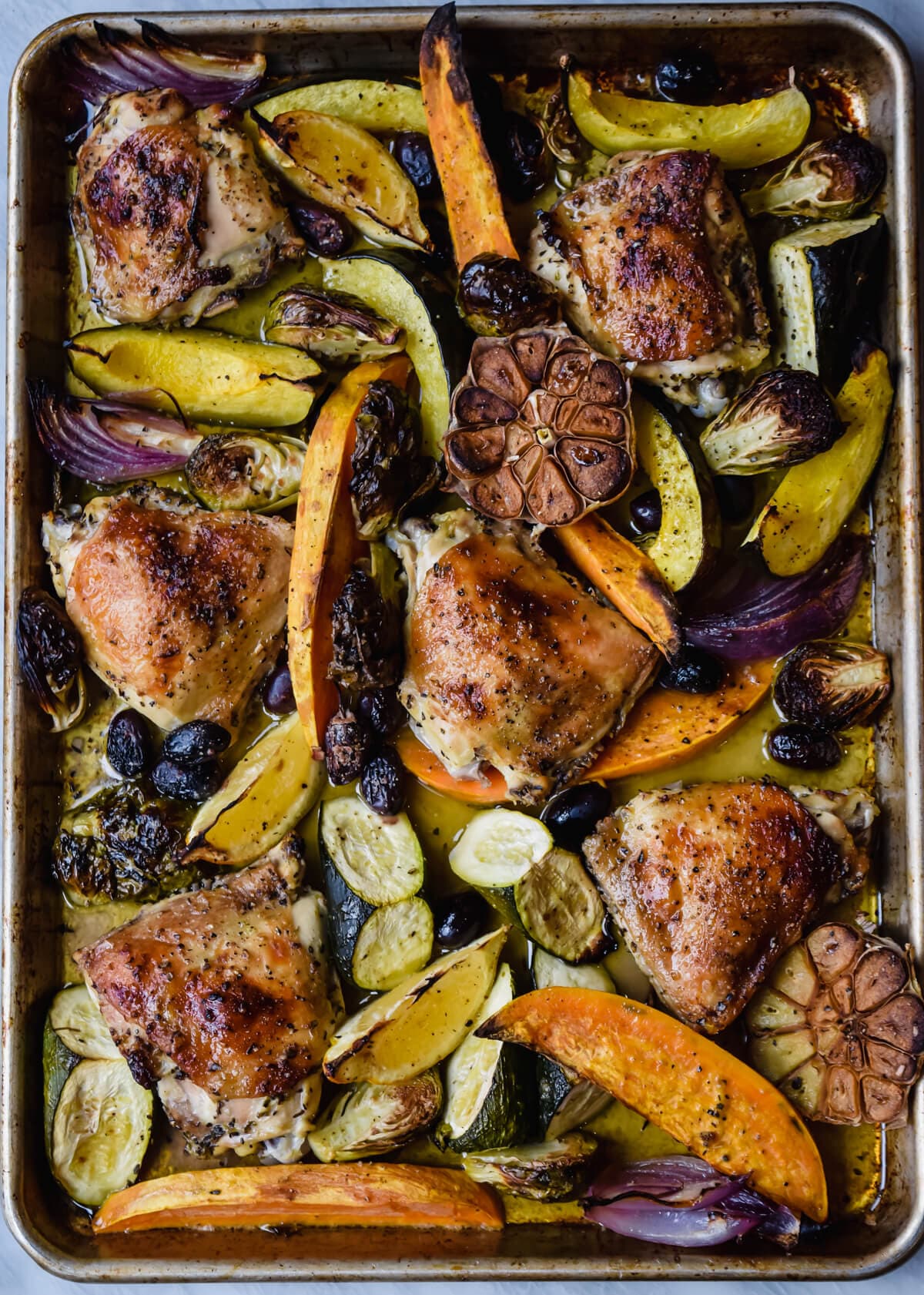 Sheet Pan Greek Chicken with Loaded Veggies - chicken & turkey recipe by Carolyn Cohen