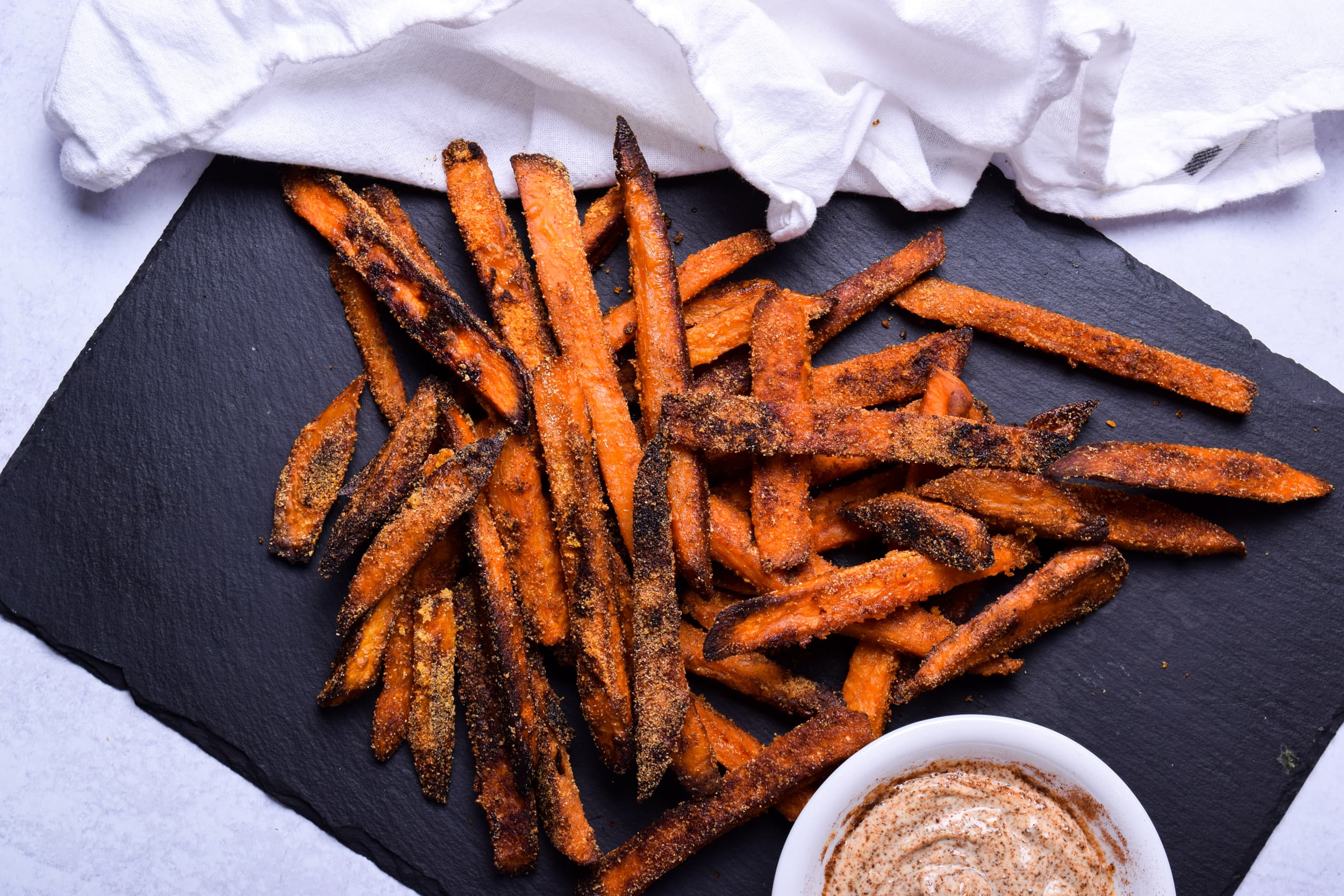 Everything-but-the-Bagel Sweet Potatoes - recipe by Carolyn Cohen