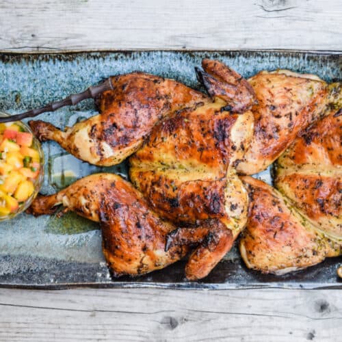 California Shredded Chicken Taco with Grilled Peach Salsa - chicken & turkey recipe by Carolyn Cohen