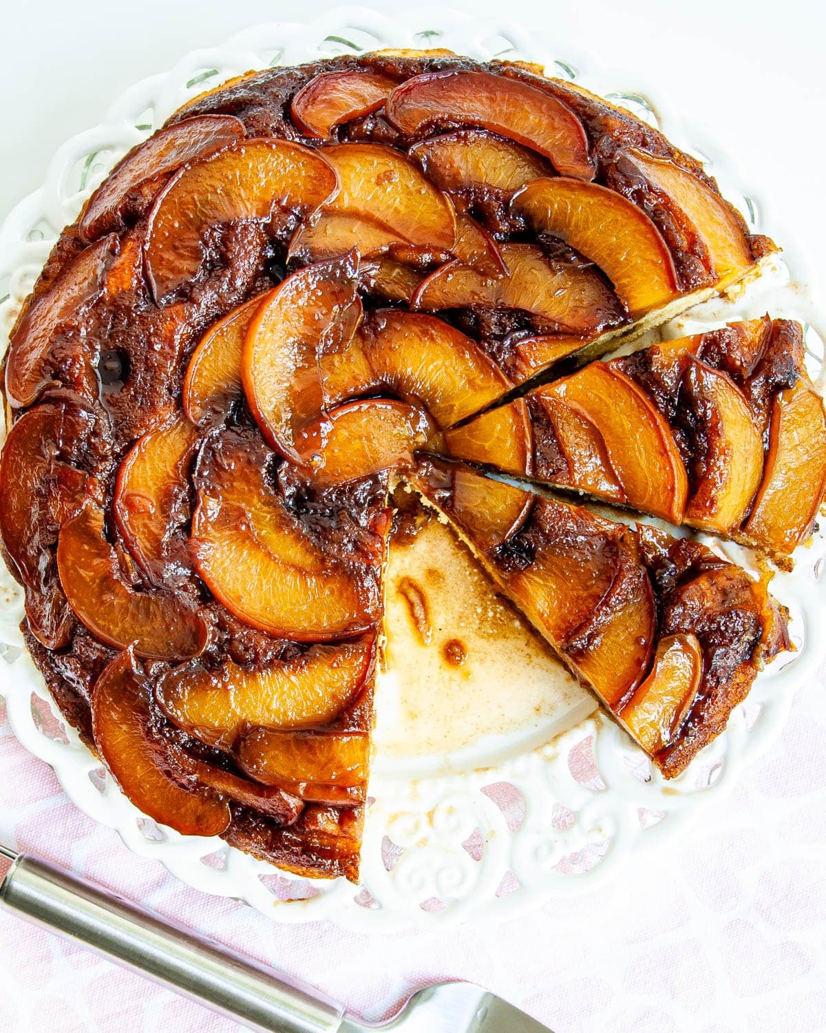Caramelized Peach and Plum Cake - dessert recipe by Carolyn Cohen