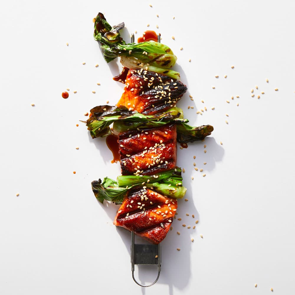Salmon Yakitori with Green Onion - fish recipe by Carolyn Cohen