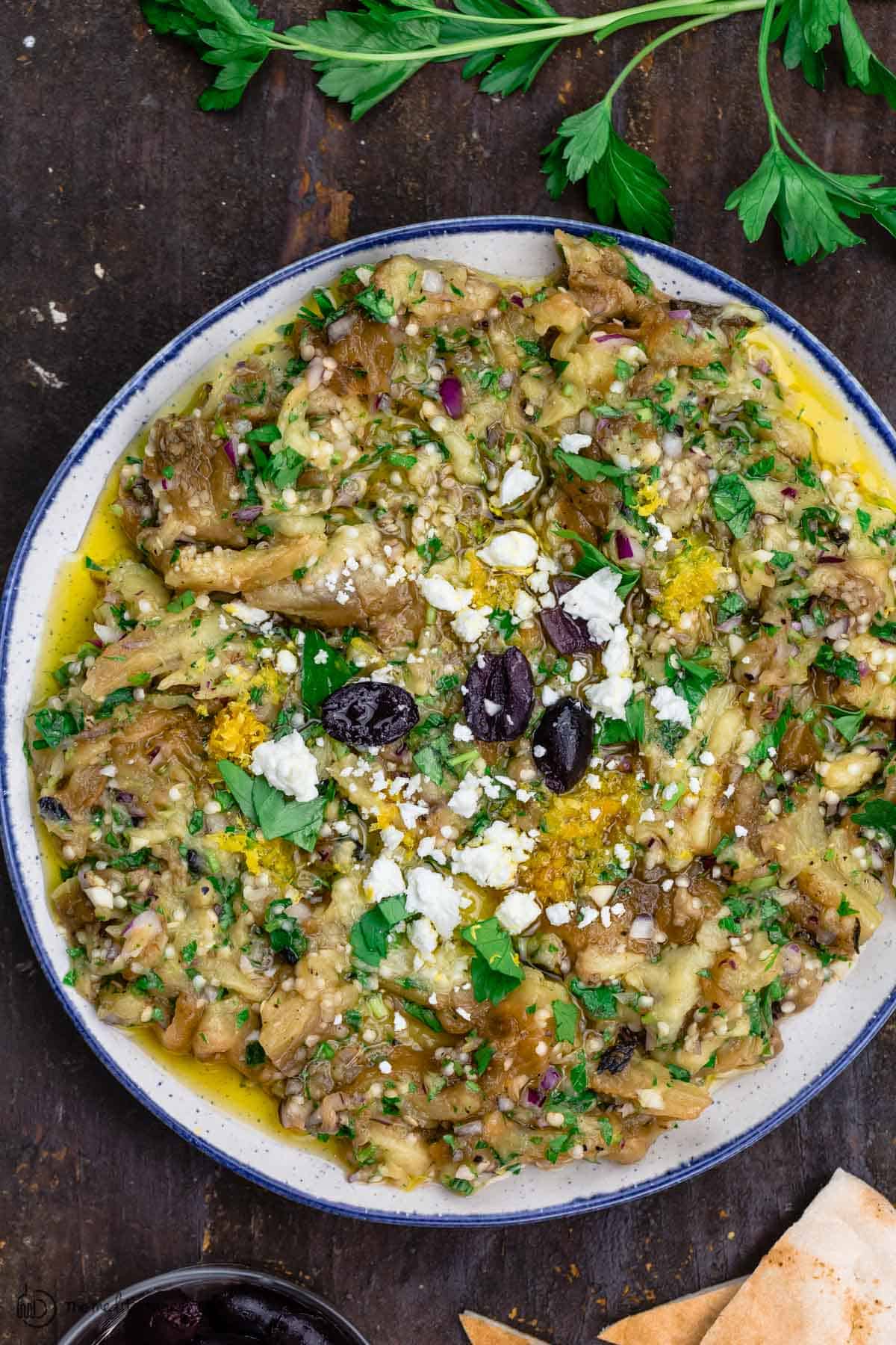 Melitzanosalata - Greek Eggplant Dip Recipe | Delicious Dish Cooking