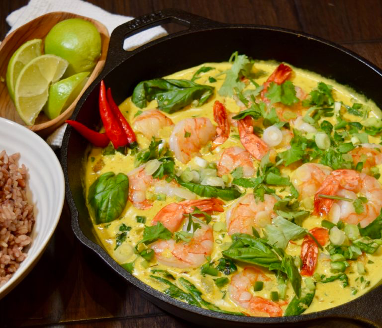 Coconut Curry Shrimp with Ginger and Lemongrass