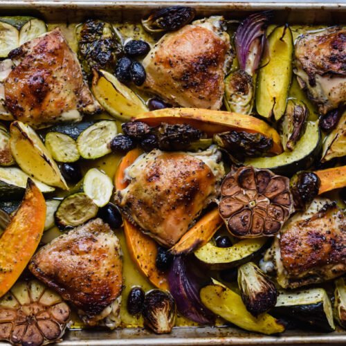 Sheet Pan Greek Chicken Loaded with Veggies - Delicious Dish